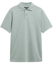 Men's Barbour Tartan Pique Polo Shirt - Dusty Slate