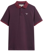 Men's Barbour Sports Polo Mix Shirt - Bordeaux