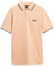 Men's Barbour International Evan Tipped Polo Shirt - Bleached Apricot