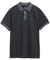Men's Barbour International Morley Oxford Polo Shirt - BLACK/WASHER CH