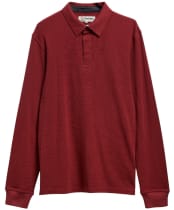 Men's Barbour Kentown Tailored Long Sleeve Polo Shirt - Russet