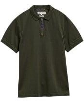 Men's Barbour Stately Zip Polo Shirt - Sage