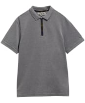 Men's Barbour Stately Zip Polo Shirt - Pewter