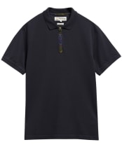 Men's Barbour Stately Zip Polo Shirt - Navy