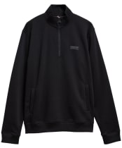Men's Barbour International Essential Half Zip Sweatshirt - Black / Pewter