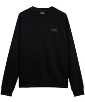 Men's Barbour International Essential Crew Neck Sweatshirt - Black / Pewter