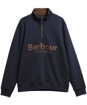 Men's Barbour Fosse Half Zip Sweatshirt - Navy