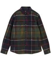 Men's Barbour Woodlane Brushed Check Overshirt - Classic Tartan