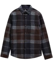Men's Barbour Woodlane Brushed Check Overshirt - Midnight Oak Tartan
