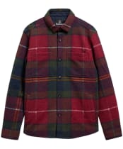 Men's Barbour Woodlane Brushed Check Overshirt - Winterberry Tartan