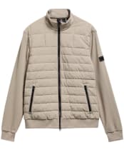 Men's Barbour International Collins Baffle Quilted Sweatshirt - Concrete