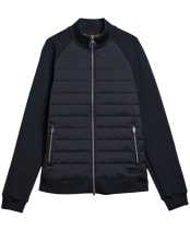 Men's Barbour Thornton Quilted Zip Through Sweat - Dark Navy