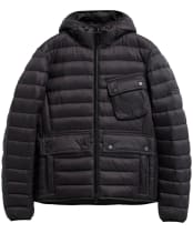 Men's Barbour International Ouston Hooded Puffer Jacket - Black