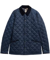 Men's Barbour Icons Heritage Quilted Jacket - Navy / Birchwood