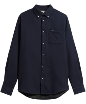 Men's Barbour Buckley Tailored Herringbone Shirt - Navy