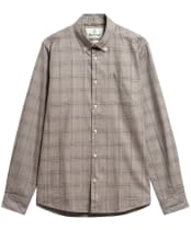 Men's Barbour Franklin Tailored Checked Shirt - Stone