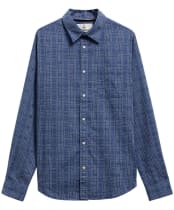 Men's Barbour Lantern Tailored Checked Shirt - Navy