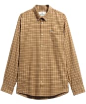 Men's Barbour Alderwood Regular Fit Tattersall Shirt - Camel