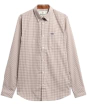 Men's Barbour Harbourwall Tailored Gingham Shirt - Sandstone