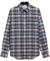 Men's Barbour Northfell Tailored Checked Shirt - Navy