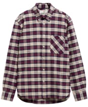 Men's Barbour Don Authentic Highland Check Oxford Shirt - Port