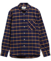 Men's Barbour Forth Authentic Highland Check Oxford Shirt - Deep Blue