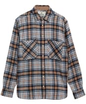 Men's Barbour Afton Authentic Highland Check Flannel Shirt - Grey Marl