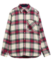 Men's Barbour Bowmont Authentic Highland Check Flannel Shirt - Ecru