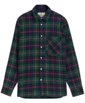Men's Barbour Darnick Authentic Highland Check Flannel Shirt - Navy