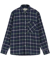 Men's Barbour Hetton Authentic Highland Check Flannel Shirt - Navy
