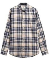 Men's Barbour Broxburn Tailored Checked Shirt - Ecru Marl