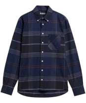 Men's Barbour Mineral Tartan Dunoon Authentic Shirt - Midnight Loch