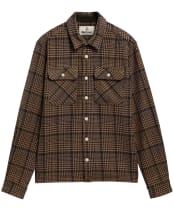 Men's Barbour Millom Relaxed Houndstooth Shirt - Olive