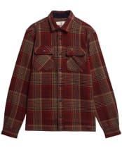 Men's Barbour Millom Relaxed Houndstooth Shirt - Red