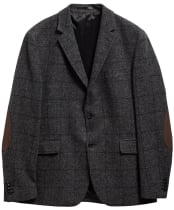 Men's Barbour Gosforth Moons Checked Blazer - Grey Marl