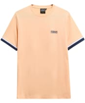 Men's Barbour International Deep Cuff Evan Tipped T-Shirt - Bleached Apricot