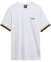 Men's Barbour International Deep Cuff Evan Tipped T-Shirt - New White