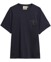 Men's Barbour Tartan Tailored Crest Logo T-Shirt - Navy