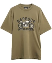 Men's Barbour International Eric Graphic T-Shirt - Mid Olive