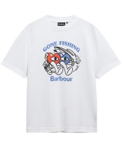 Men's Barbour X MUL Gone Fishing T-Shirt - White