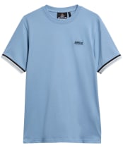 Men's Barbour International Newport Tipped T-Shirt - Powder Blue