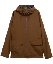Men's Barbour Hooded Domus Waterproof Jacket - Dark Sand