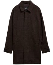 Men's Barbour Lorden Check Wool Overcoat - DARK OAK CHECK