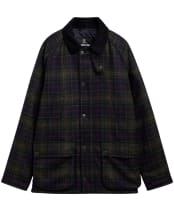 Men's Barbour Tartan Bedale Wool Jacket - Shadow Classic Tartan
