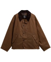 Men's Barbour Oversized Transport Waxed Jacket - Sand