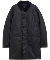 Men’s Barbour Waxed Mac - NAVY / SHADOW