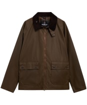 Men's Barbour Short Bedale Waxed Jacket - Brown