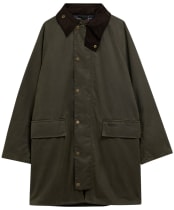 Men's Barbour Country Waxed Mac Jacket - Fern