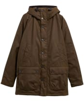 Men's Barbour Bedale Waxed Parka - Brown