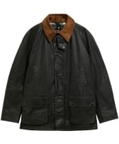 Men's Barbour Festive Ashby Waxed Jacket - SAGE / EVERGREEN